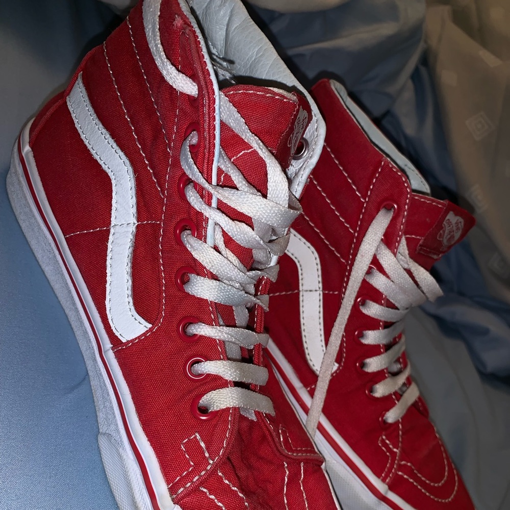 RED HIGH TOP VANS